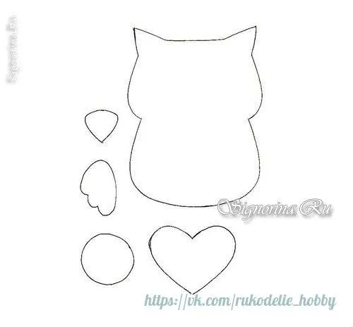 Ideas para el hogar: Molde de búho de fieltro con simples costuras Ideas para el hogar: Molde de búho de fieltro con simples costuras
