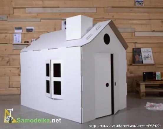 Ideas para el hogar: Molde para realizar casa de muñecas de cartón
