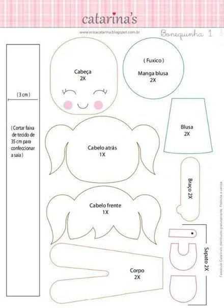 Ideas para el hogar: Moldes para muñecas de fieltro | muñecas ... Ideas para el hogar: Moldes para muñecas de fieltro | muñecas ...