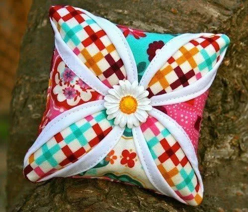 Ideas para el hogar: Patchwork # costura Flor almohadón Ideas para el hogar: Patchwork # costura Flor almohadón