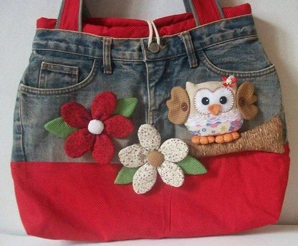 Ideas para el hogar: Con tela de jean ideas para bolsos Ideas para el hogar: Con tela de jean ideas para bolsos
