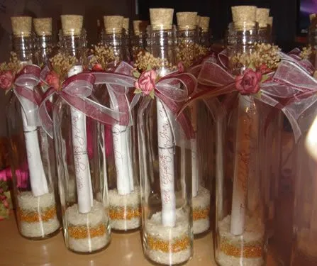 Recuerdos para boda con botellas - Imagui