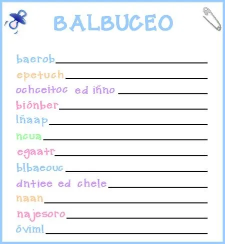 Juegos sencillos para un baby shower - Imagui