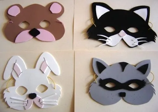 Ideas para hacer máscaras en Foami - Nos disfrazamos Ideas para hacer máscaras en Foami - Nos disfrazamos