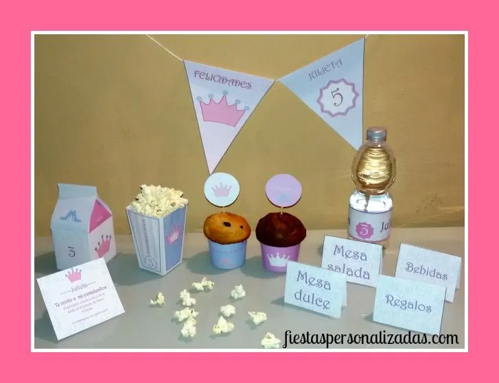 Ideas para una mesa de chucherías e invitación de princesas - Aprendiendo con Julia Ideas para una mesa de chucherías e invitación de princesas - Aprendiendo con Julia
