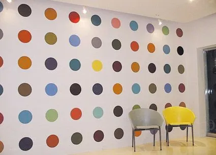 Ideas para pintar las paredes. Círculos y más círculos. | Mil ... Ideas para pintar las paredes. Círculos y más círculos. | Mil ...