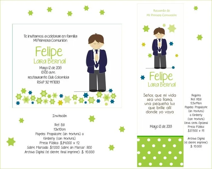 Invitaciones para Primera Comunión Acá | Primera Comunión | Pinterest