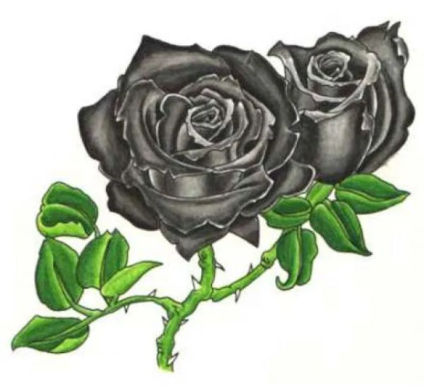 Ideas para tu tattoo: Rosas negras
