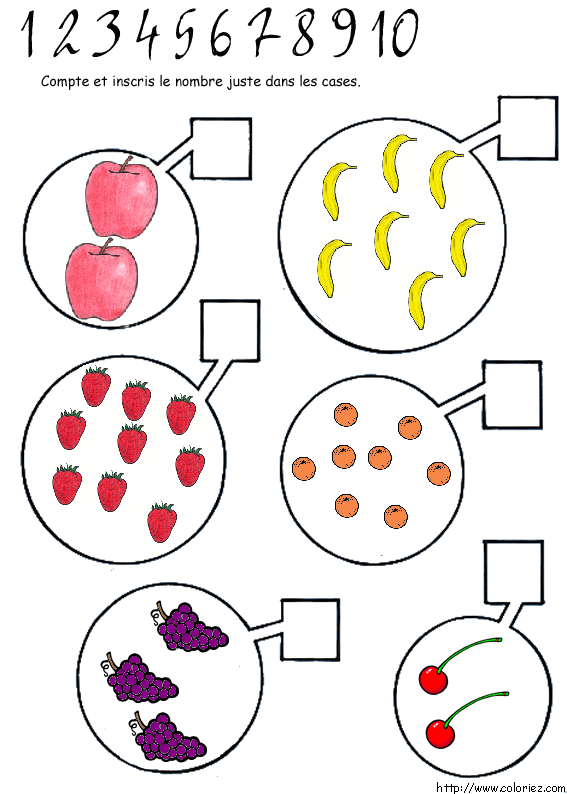 Identifica la cantidad de fruta y coloca el numero ejercicios para ... Identifica la cantidad de fruta y coloca el numero ejercicios para ...