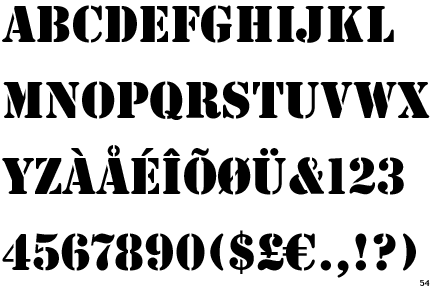 Identifont - EF Stencil
