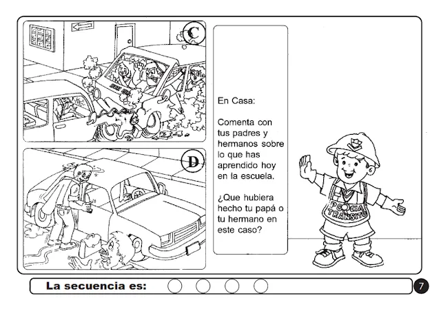 I.E. Nº 2024 NIVEL PRIMARIA: SEGURIDAD VIAL - IMÁGENES