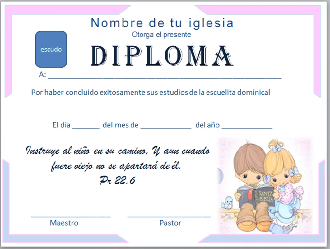 IGLESIA MAR ABIERTO: DIPLOMAS CRISTIANOS PARA DESCARGAR GRATIS