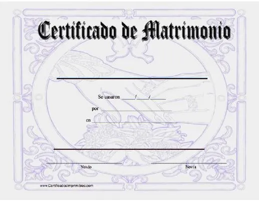 Certificado de Matrimonio para imprimir los certificados, gratis ... Certificado de Matrimonio para imprimir los certificados, gratis ...