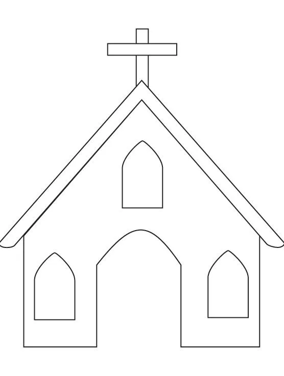 Iglesia para colorear