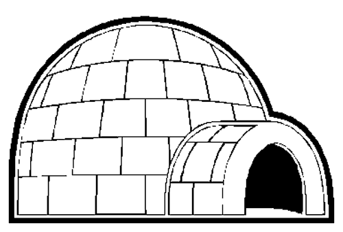 Iglu para colorear
