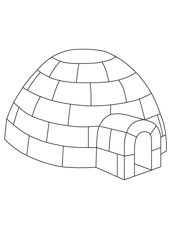 Iglu para colorear