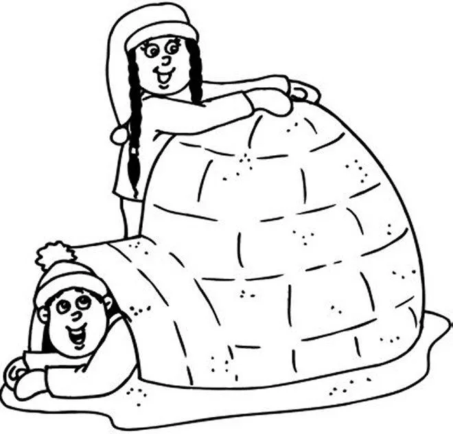 Iglu para colorear