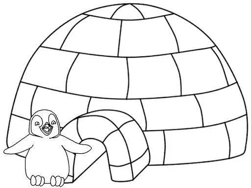 Dibujos de una iglu para colorear - Imagui