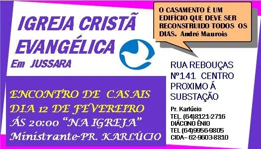 IGREJA CRISTÃ EVANGÉLICA DE JUSSARA - valorizando pessoas ...
