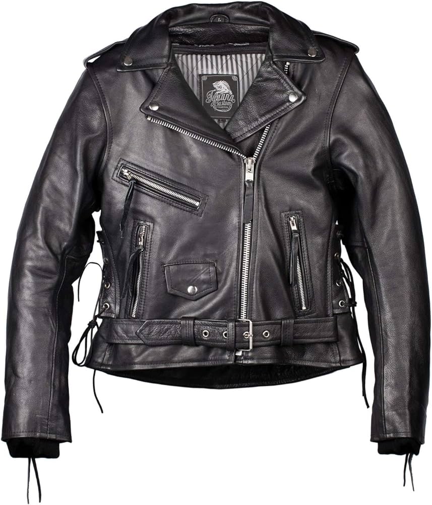 IGUANA CUSTOM - Chaqueta de moto de piel para mujer de estilo rockero CRUZADA de cuero de primera calidad, corte femenino, con protecciones y forro térmico desmontable. (3XL) : Amazon.es: Coche y IGUANA CUSTOM - Chaqueta de moto de piel para mujer de estilo rockero CRUZADA de cuero de primera calidad, corte femenino, con protecciones y forro térmico desmontable. (3XL) : Amazon.es: Coche y