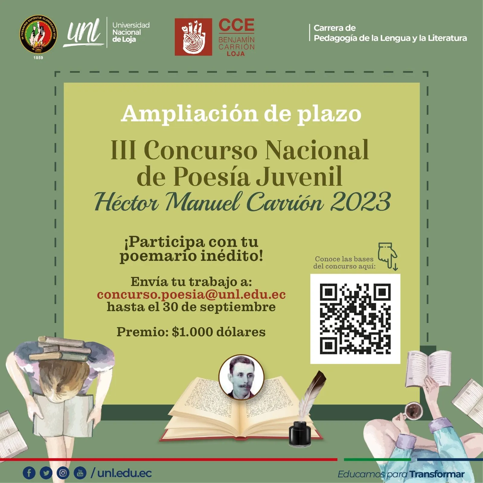 II Concurso Nacional de Poesía Juvenil Héctor Manuel Carrión | Universidad Nacional de Loja II Concurso Nacional de Poesía Juvenil Héctor Manuel Carrión | Universidad Nacional de Loja