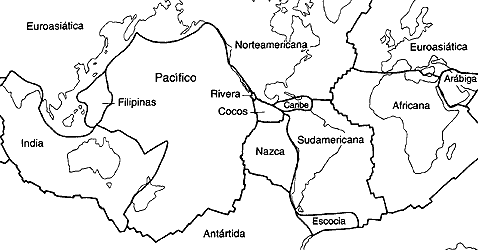 Mapa de las placas tectonicas para colorear - Imagui Mapa de las placas tectonicas para colorear - Imagui