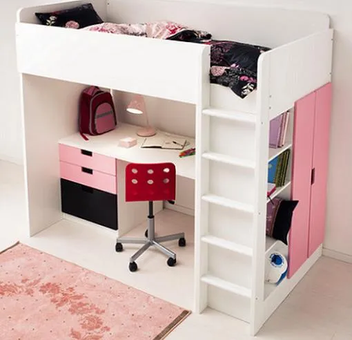 Ikea STUVA: Camas altas para niños con escritorio y armario ... Ikea STUVA: Camas altas para niños con escritorio y armario ...