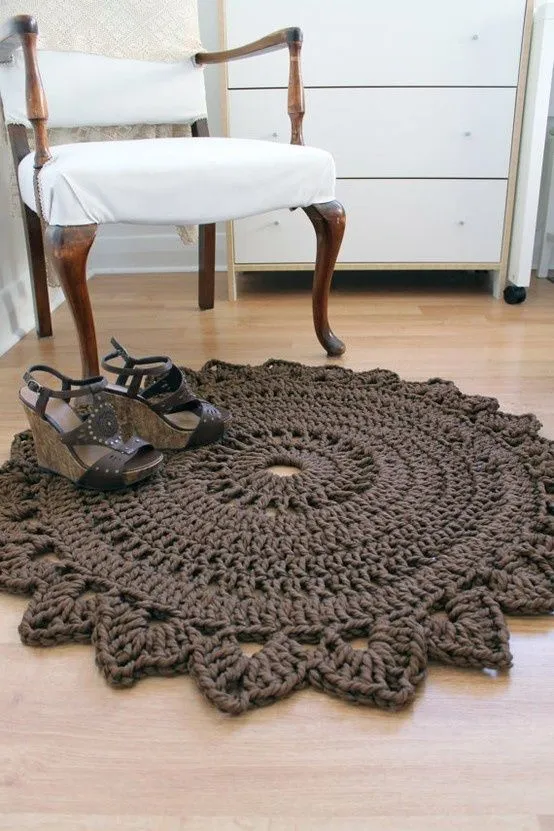 iKnitts: Patron para tejer un alfombra a crochet iKnitts: Patron para tejer un alfombra a crochet