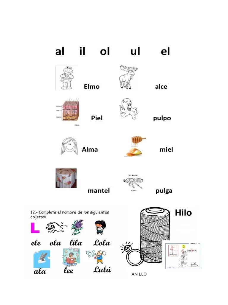 Al El Il Ol Ul An en in On Un | PDF