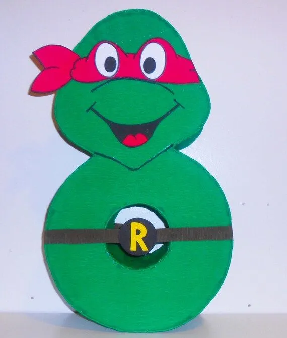 Piñata Tortuga Ninja piñata de número piñatas por aldimyshop Piñata Tortuga Ninja piñata de número piñatas por aldimyshop