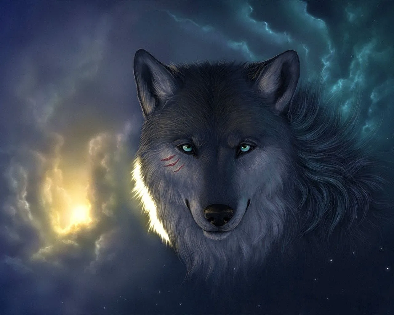 Illustrated wolf desktop wallpaper, pictures Illustrated wolf, photos ...