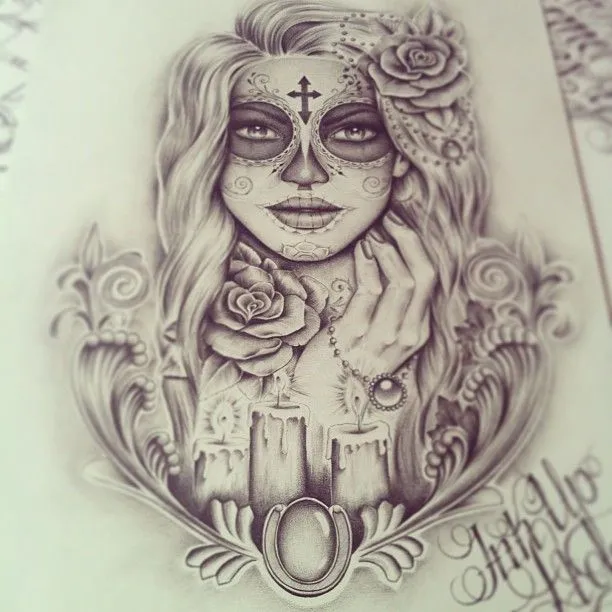 La catrina sketch - Imagui