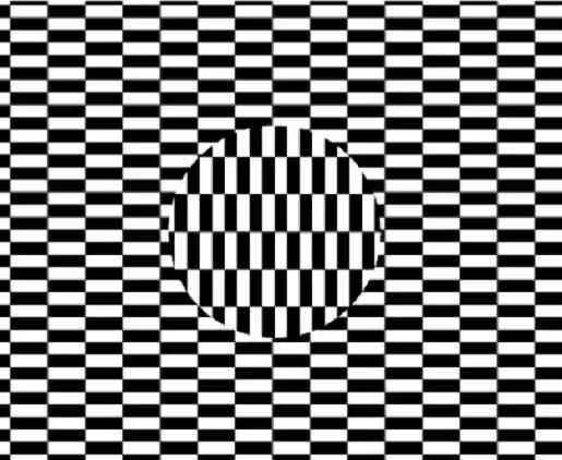 Ilusión. Círculo en movimiento.