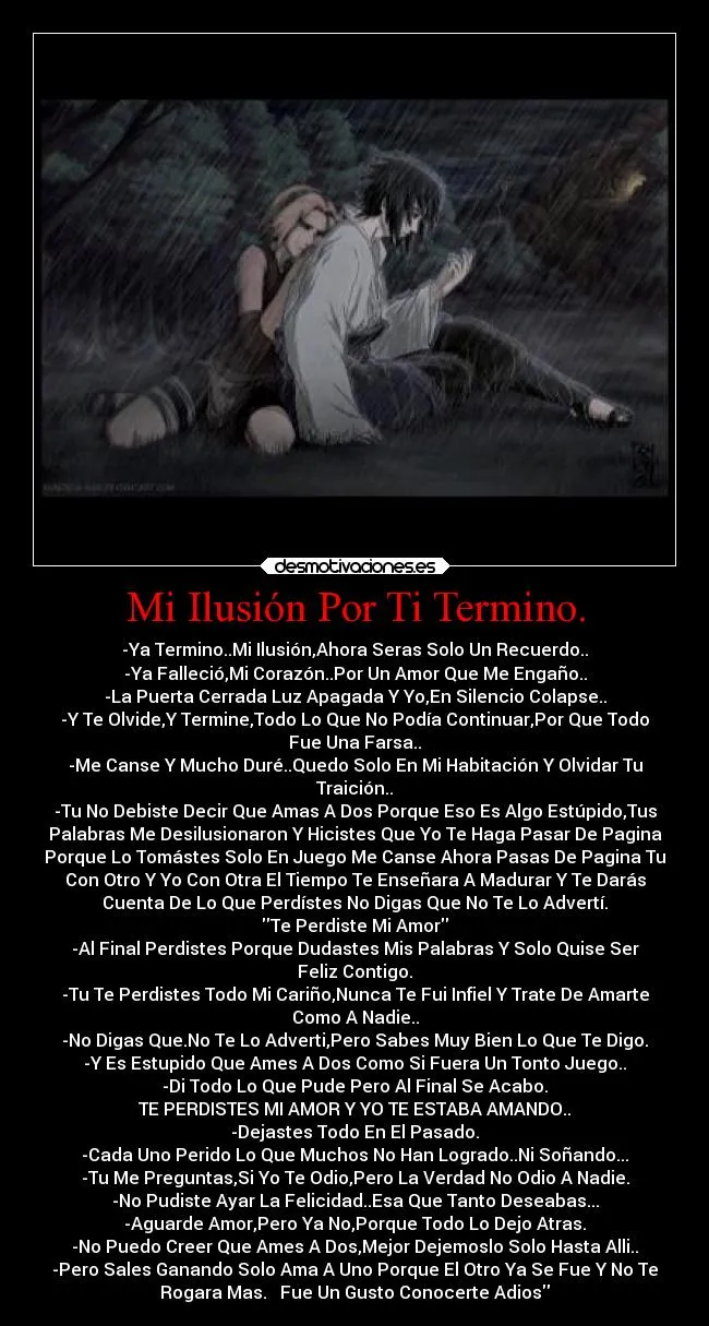 Desmotivaciones De Amor Triste