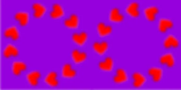 Corazones morados 3D con movimiento - Imagui