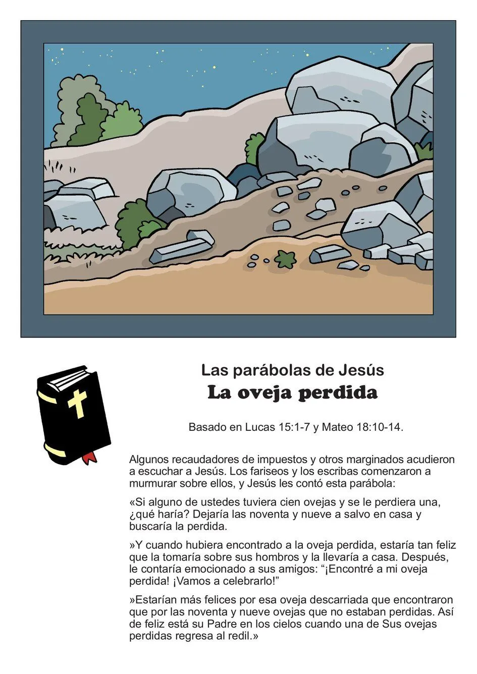 Ilustración en 3D: Las parábolas de Jesús: La oveja perdida | Rincón de las maravillas Ilustración en 3D: Las parábolas de Jesús: La oveja perdida | Rincón de las maravillas
