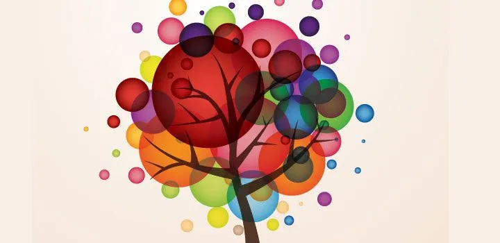 Arbol con Círculos | Vectores Gratis