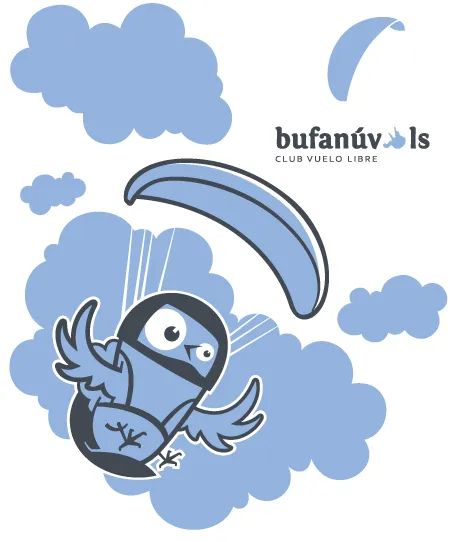 Ilustración para una camiseta del "Club de Vuelo libre Bufanúvols ... Ilustración para una camiseta del "Club de Vuelo libre Bufanúvols ...