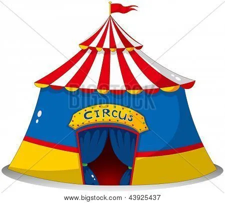 Ilustración de una carpa de circo colorido sobre un fondo blanco ... Ilustración de una carpa de circo colorido sobre un fondo blanco ...