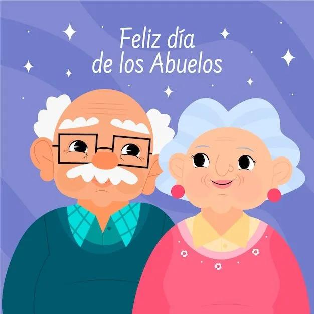 Ilustración de dibujos animados dia de los abuelos | Vector Gratis
