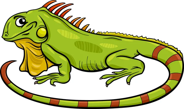 Ilustración de dibujos animados animales Iguana — Vector stock ...