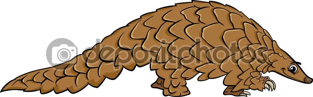 Ilustración de dibujos animados animales Pangolin — Vector stock ... Ilustración de dibujos animados animales Pangolin — Vector stock ...