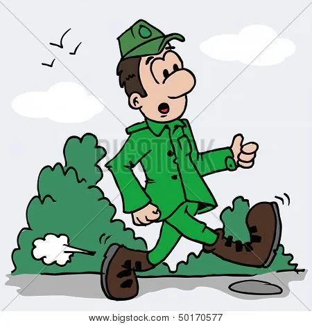 Ilustración de dibujos animados de un cazador vestida de verde ... Ilustración de dibujos animados de un cazador vestida de verde ...