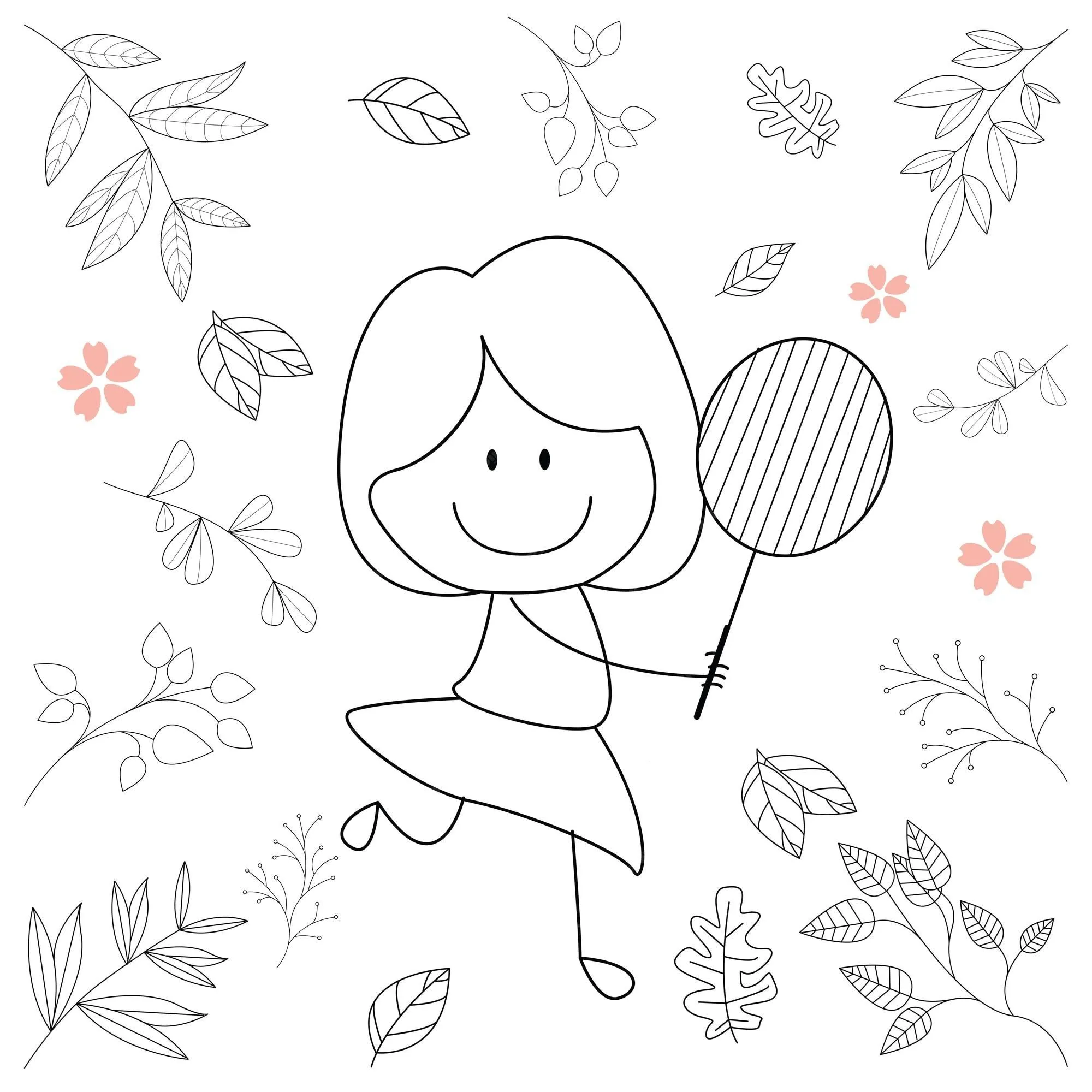 Ilustración de dibujos animados para niños con fines de diseño gráfico  jugando al bádminton | Vector Premium
