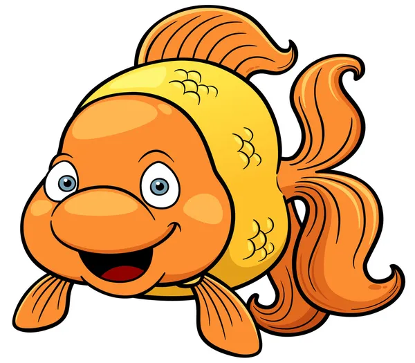 Ilustración de dibujos animados de peces de colores — Vector stock ... Ilustración de dibujos animados de peces de colores — Vector stock ...