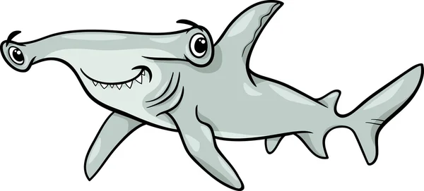 Ilustración de dibujos animados de tiburón martillo — Vector stock ... Ilustración de dibujos animados de tiburón martillo — Vector stock ...