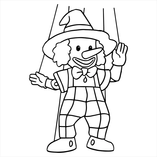 Ilustración de dibujos animados de títeres aislado en blanco ... Ilustración de dibujos animados de títeres aislado en blanco ...