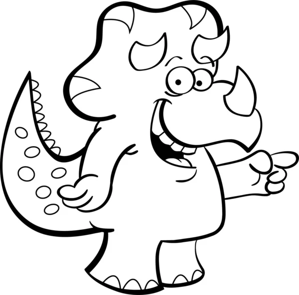 Ilustración de dibujos animados de un triceratops para colorear ... Ilustración de dibujos animados de un triceratops para colorear ...