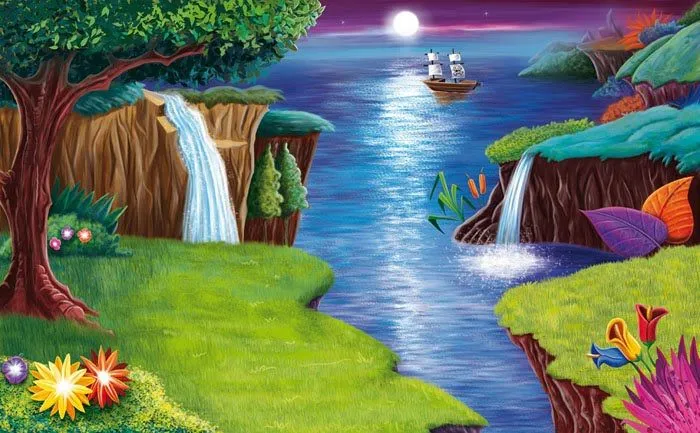 ILUSTRACION DIGITAL: Fonditos para Peter Pan ILUSTRACION DIGITAL: Fonditos para Peter Pan