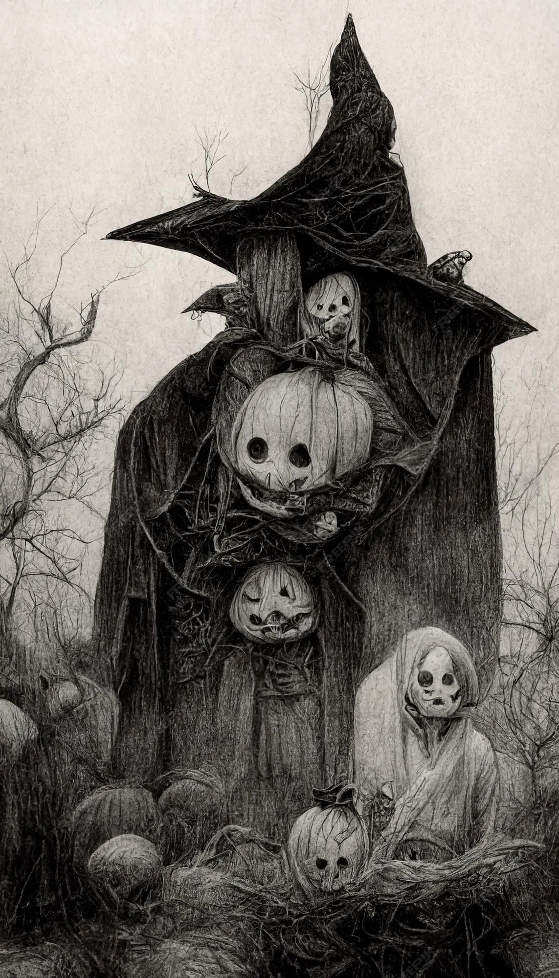 Ilustración de halloween estilo de dibujo a lápiz espeluznante horror fondo de halloween ilustración 3d | Foto Premium Ilustración de halloween estilo de dibujo a lápiz espeluznante horror fondo de halloween ilustración 3d | Foto Premium